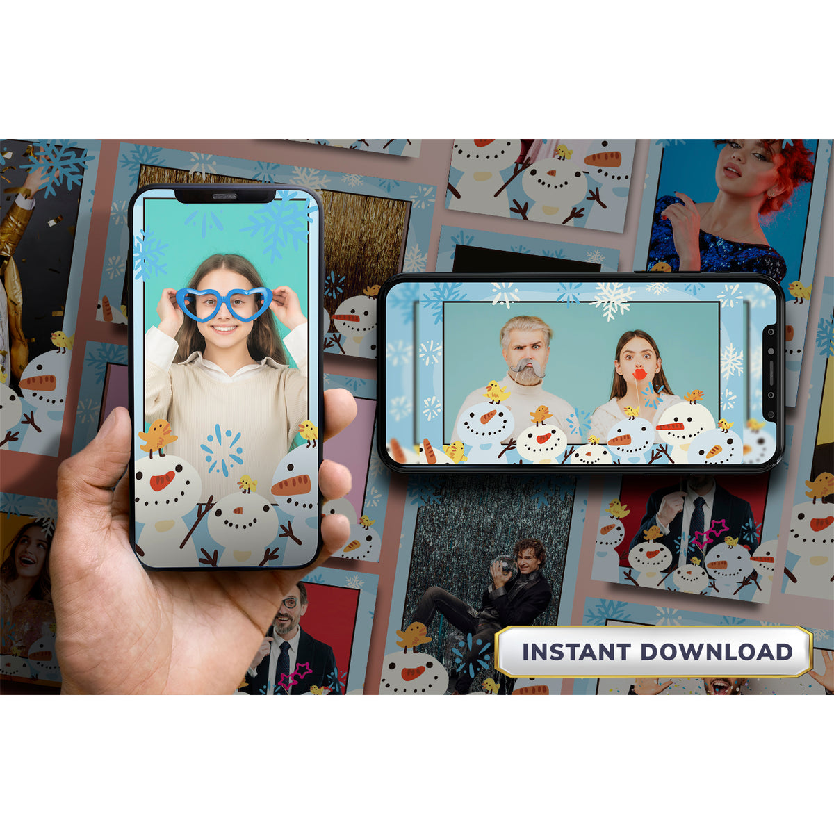 Seasonal Winter Design-4 - 360 Photo Booth Template | RevoSpin