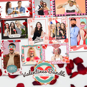 Valentine Bundle (10 Designs) - 360 Photo Booth Template Overlays