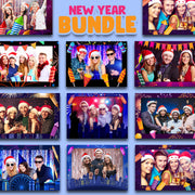 New Year 3 Bundle (10 Designs) - 360 Photo Booth Template Overlays