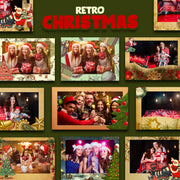 Retro Christmas Bundle (10 Designs) - 360 Photo Booth Template Overlays