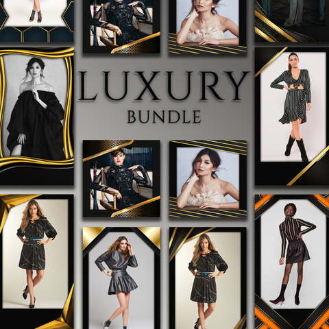 Luxury 2 Bundle (10 Designs) - 360 Photo Booth Template Overlays