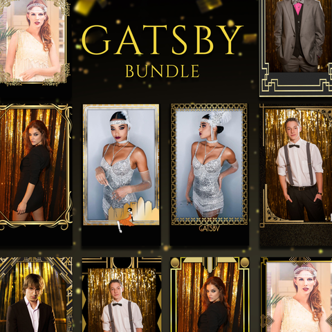 Gatsby 2 Bundles (10 Designs) - 360 Photo Booth Template Overlays